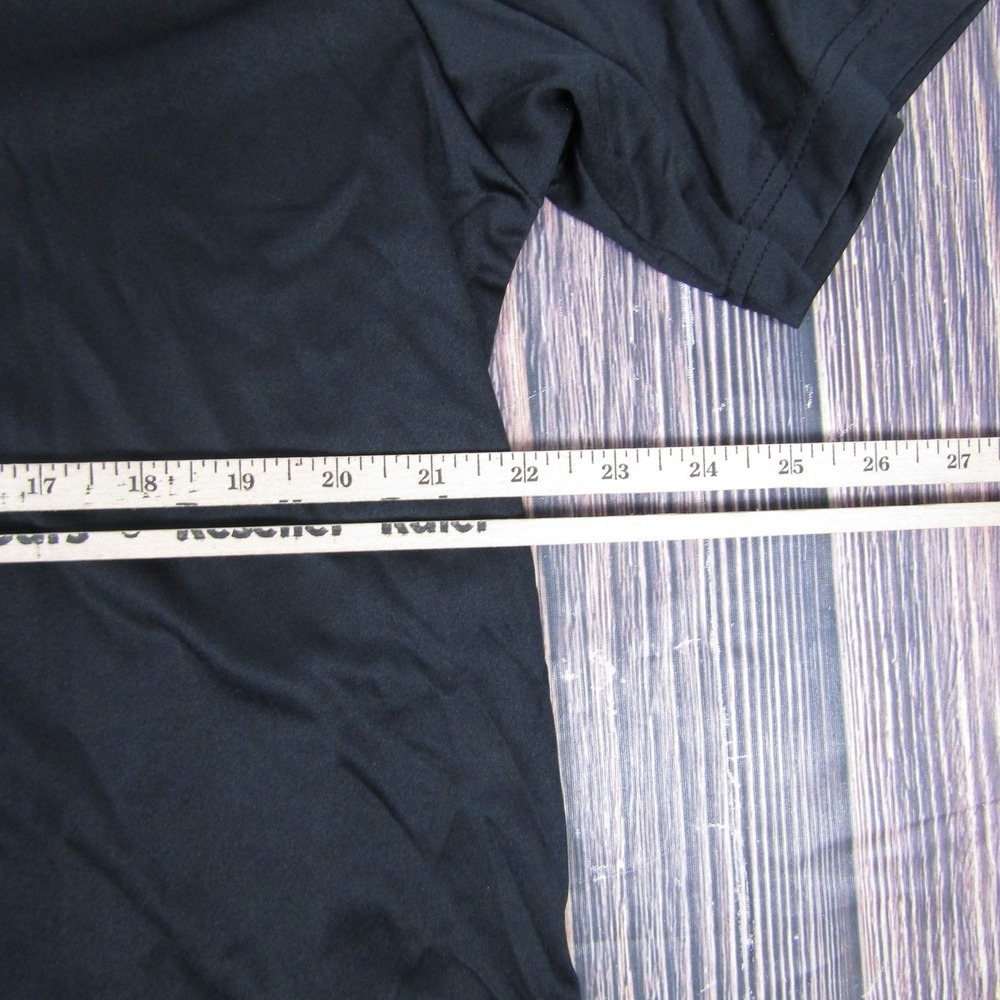 Collars & Co Polo Shirt Mens XL Black Dress Collar Performance Golf Top Stretch - Picture 5 of 6